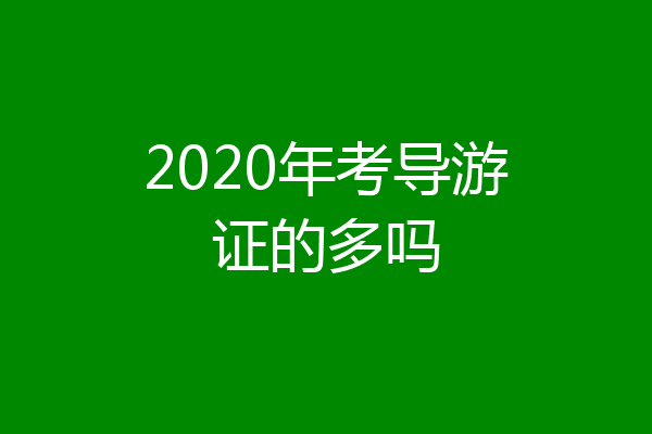 2020年考导游证的多吗