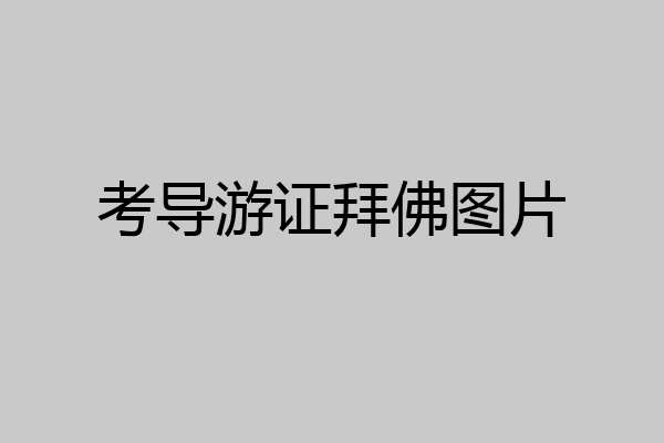 考导游证拜佛图片