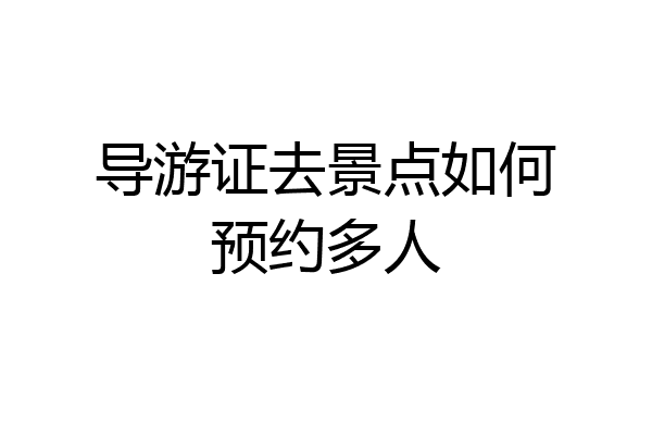 导游证去景点如何预约多人