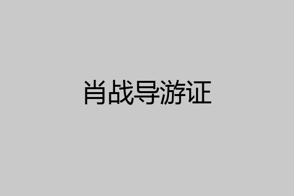 肖战导游证
