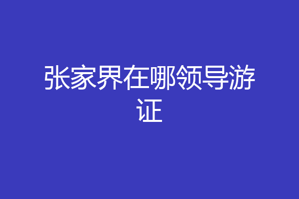张家界在哪领导游证