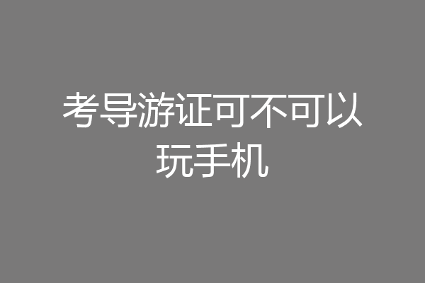 考导游证可不可以玩手机