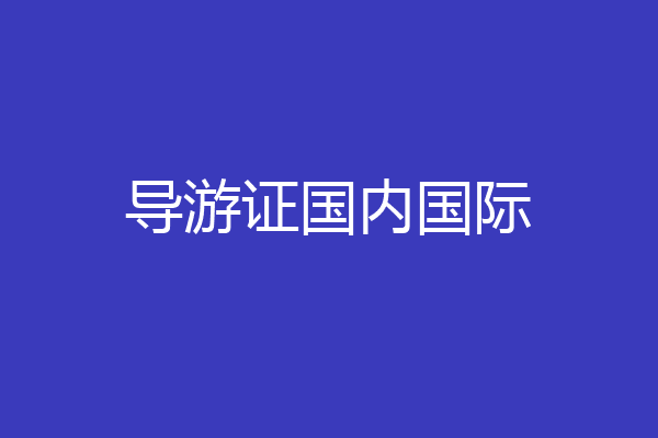 导游证国内国际
