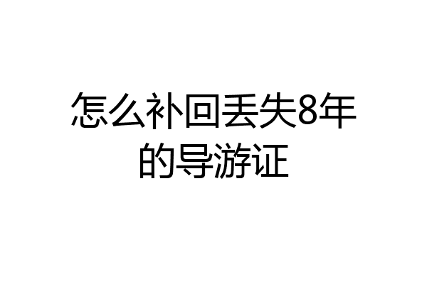 怎么补回丢失8年的导游证