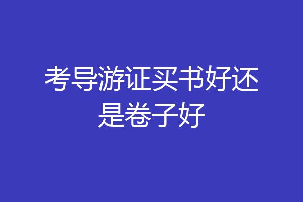 考导游证买书好还是卷子好