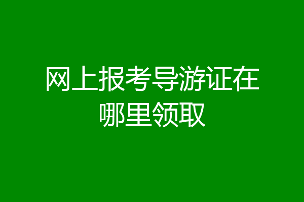 网上报考导游证在哪里领取
