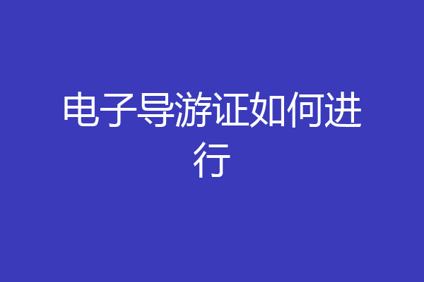 电子导游证如何进行