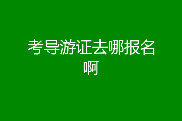 考导游证去哪报名啊