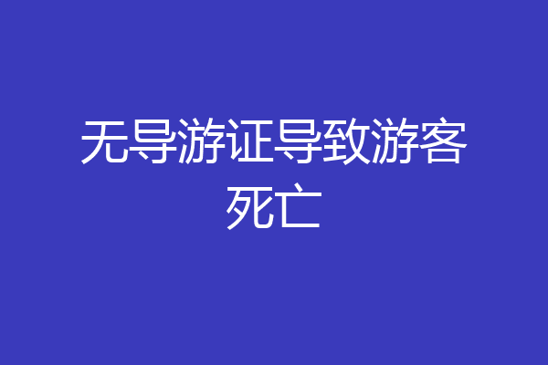 无导游证导致游客死亡