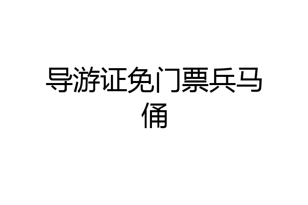 导游证免门票兵马俑