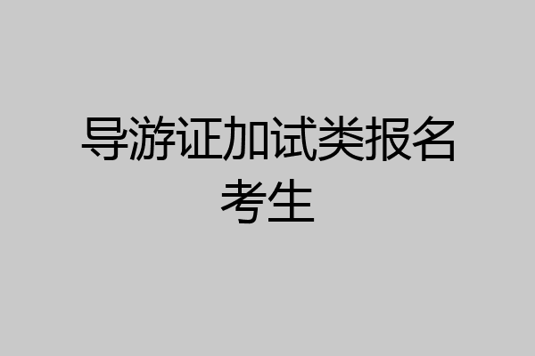 导游证加试类报名考生