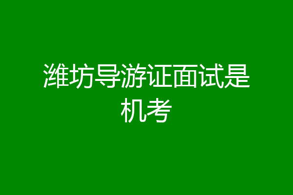 潍坊导游证面试是机考