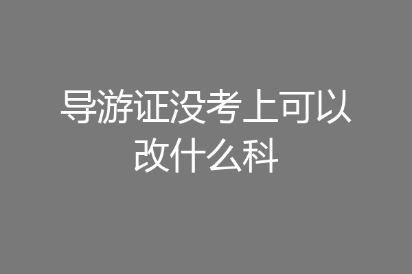 导游证没考上可以改什么科