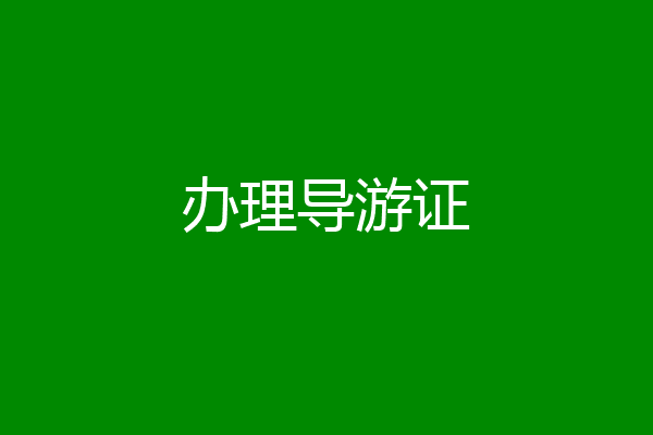 办理导游证