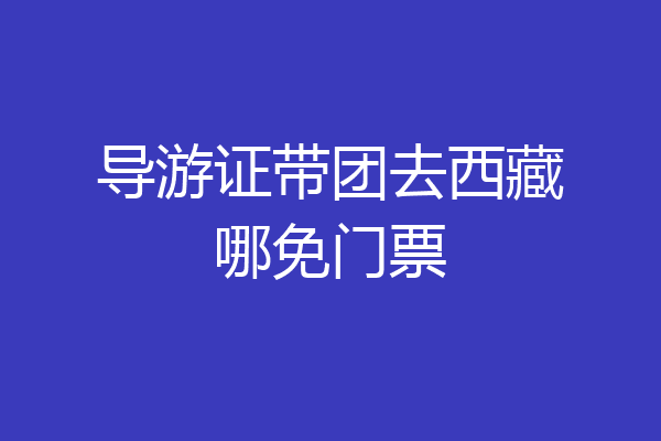 导游证带团去西藏哪免门票