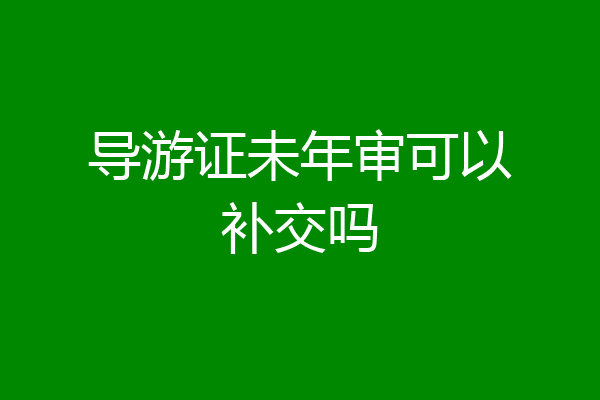 导游证未年审可以补交吗