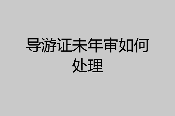 导游证未年审如何处理