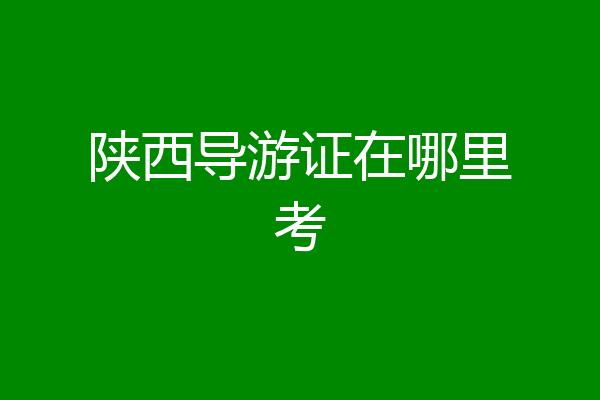 陕西导游证在哪里考