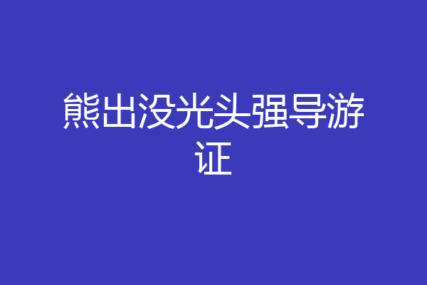 熊出没光头强导游证