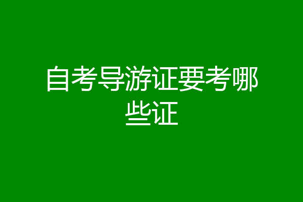 自考导游证要考哪些证