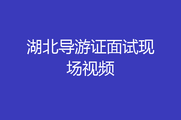 湖北导游证面试现场视频