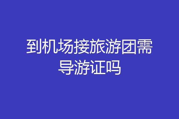到机场接旅游团需导游证吗