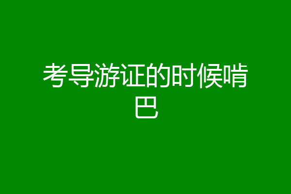 考导游证的时候啃巴