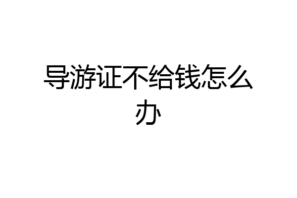 导游证不给钱怎么办