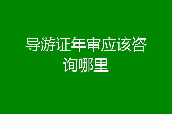 导游证年审应该咨询哪里
