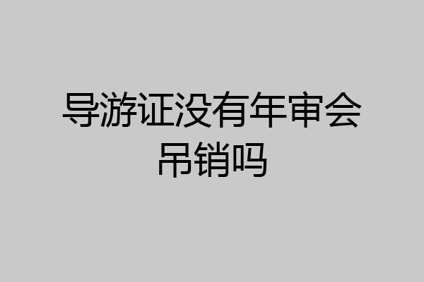 导游证没有年审会吊销吗