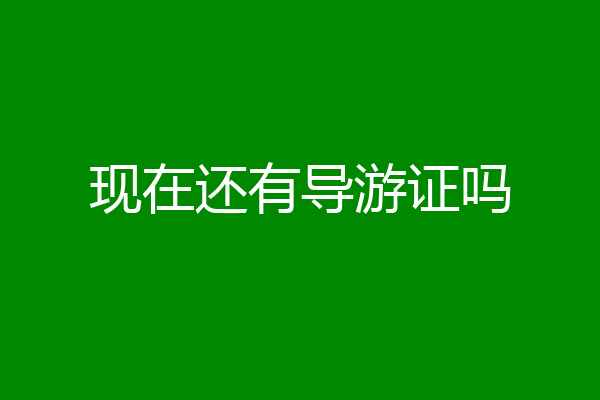 现在还有导游证吗
