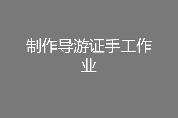 制作导游证手工作业
