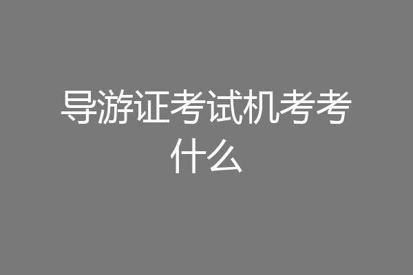 导游证考试机考考什么