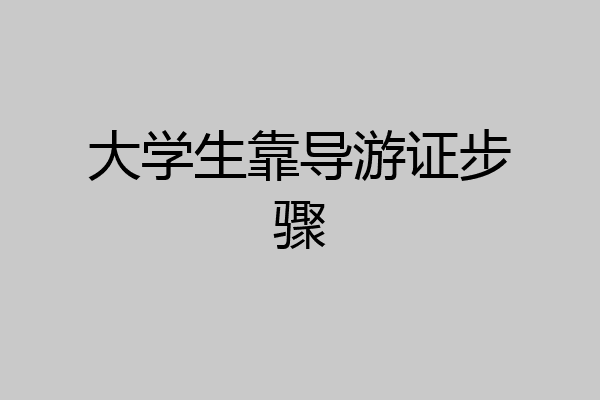 大学生靠导游证步骤