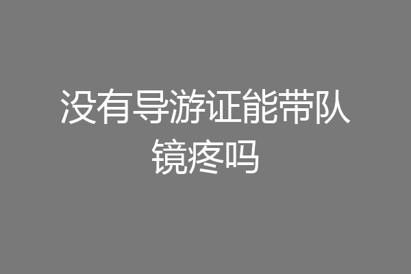 没有导游证能带队镜疼吗