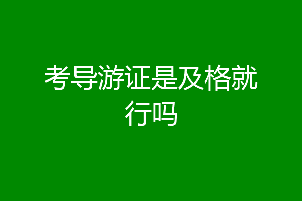 考导游证是及格就行吗