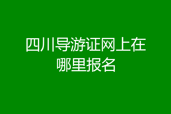 四川导游证网上在哪里报名