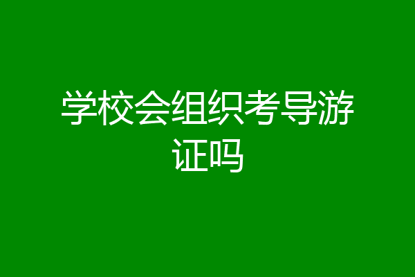 学校会组织考导游证吗