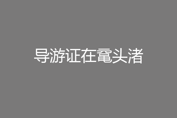 导游证在鼋头渚
