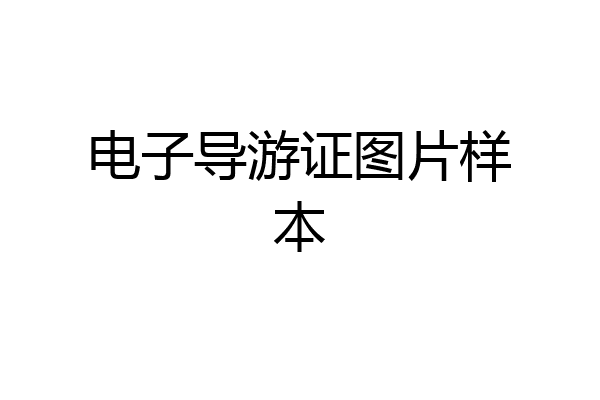 电子导游证图片样本