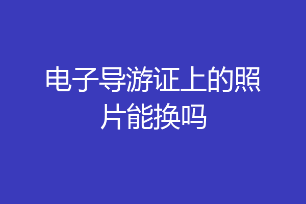 电子导游证上的照片能换吗