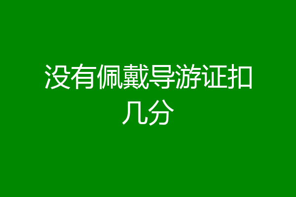 没有佩戴导游证扣几分