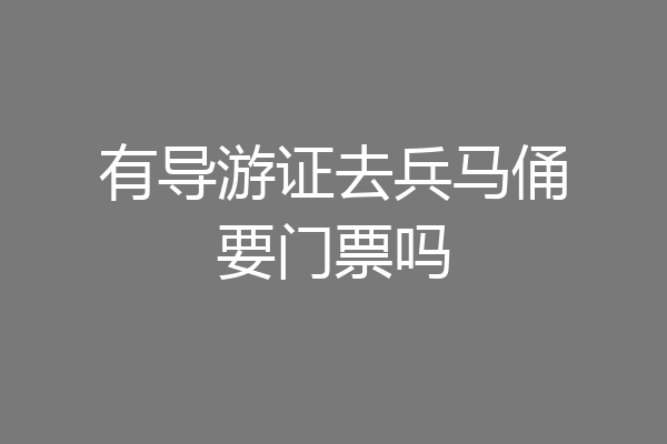 有导游证去兵马俑要门票吗