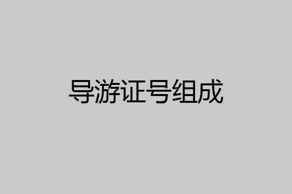 导游证号组成