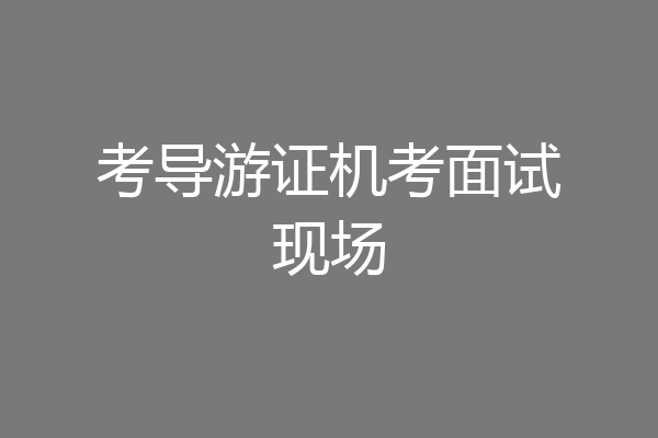 考导游证机考面试现场
