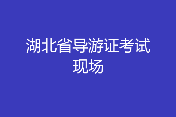 湖北省导游证考试现场