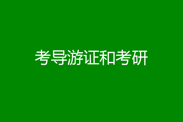 考导游证和考研