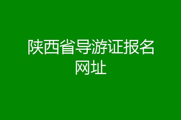 陕西省导游证报名网址