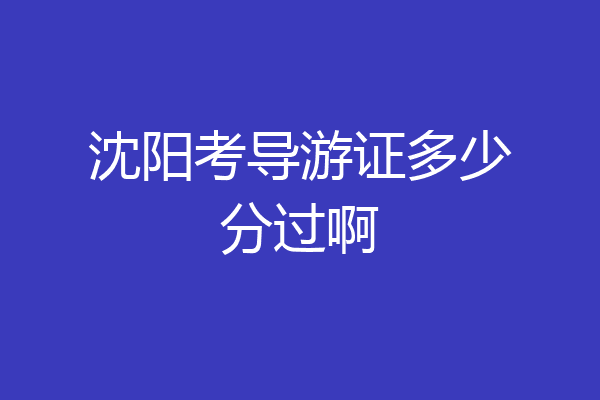 沈阳考导游证多少分过啊