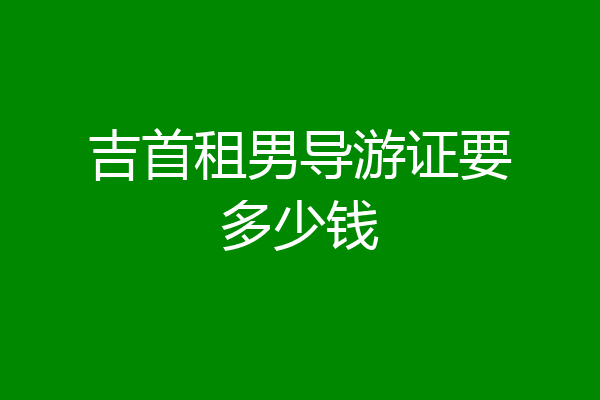 吉首租男导游证要多少钱